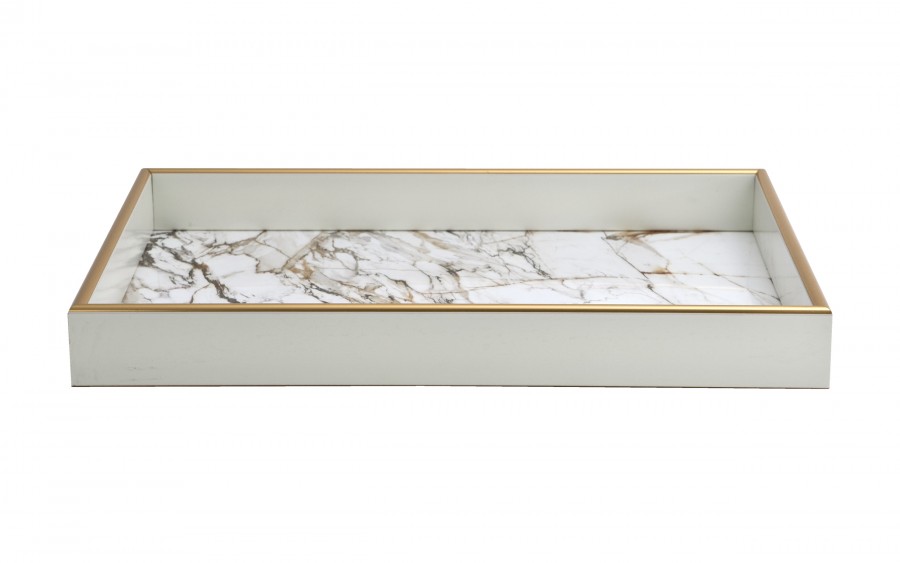 Taca dekoracyjna 40x30x4 cm Calacatta Gold 172011