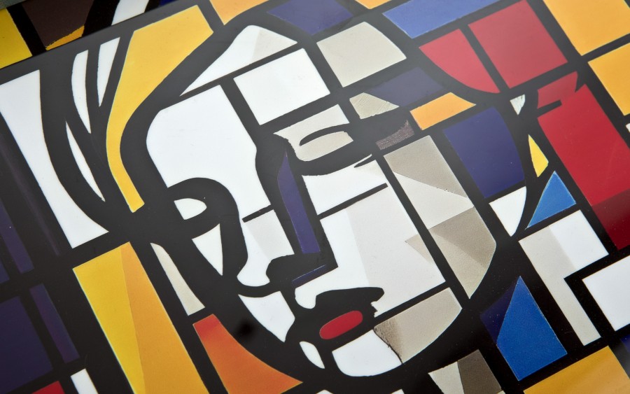 Taca dekoracyjna 45x32x4 cm Witraż Pop Art 172012