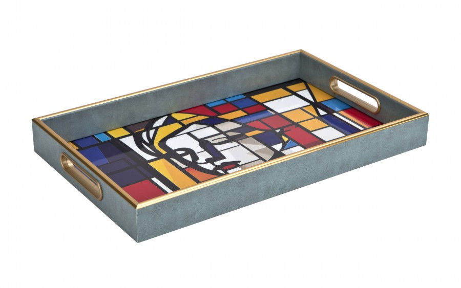 Taca dekoracyjna 45x32x4 cm Witraż Pop Art 172012