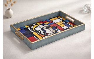 Taca dekoracyjna 40x25x4 cm Witraż Pop Art 172012