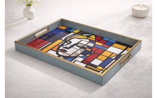 Taca dekoracyjna 45x32x4 cm Witraż Pop Art 172012