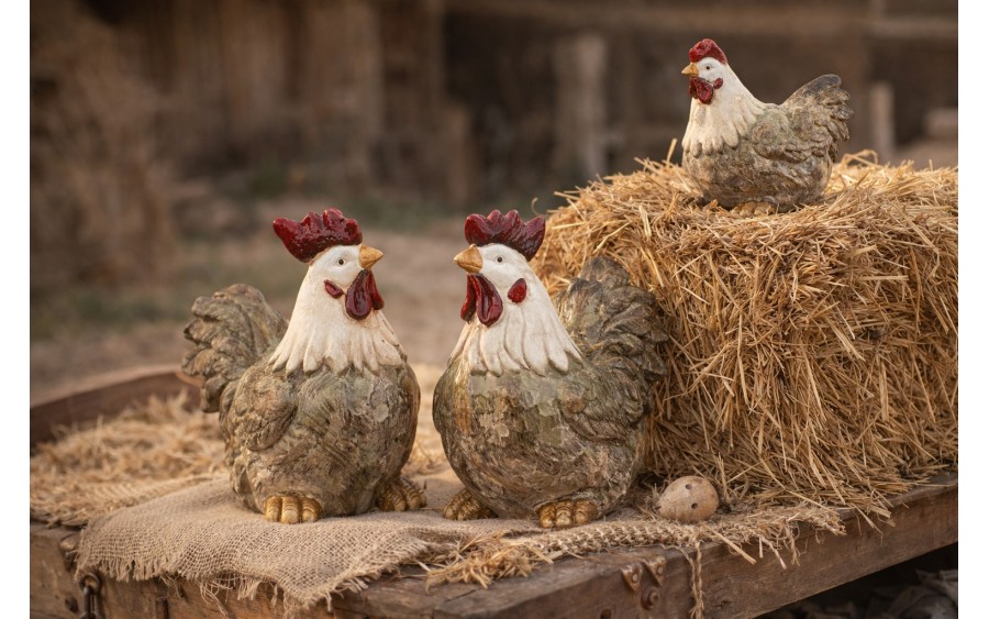 Figurka dekoracyjna Kura 41 cm ceramiczna