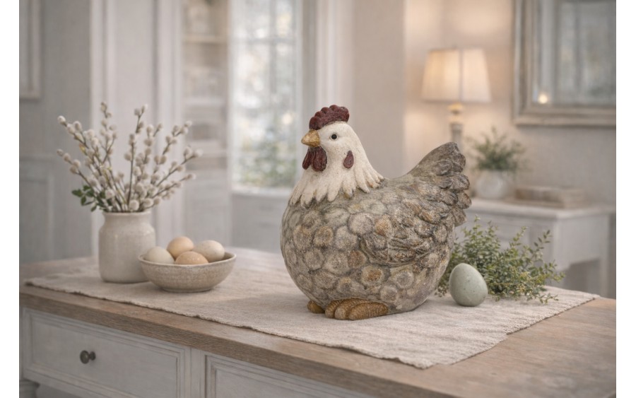 Figurka dekoracyjna Kura 41 cm ceramiczna