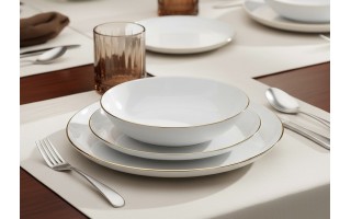 Serwis obiadowy 12/44 el. + Waza City Złote B326