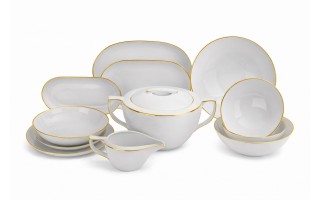Serwis obiadowy 12/44 el. + Waza City Złote B326