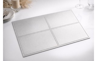 Mata stołowa 45x30 cm Srebrna 21302 Dajar