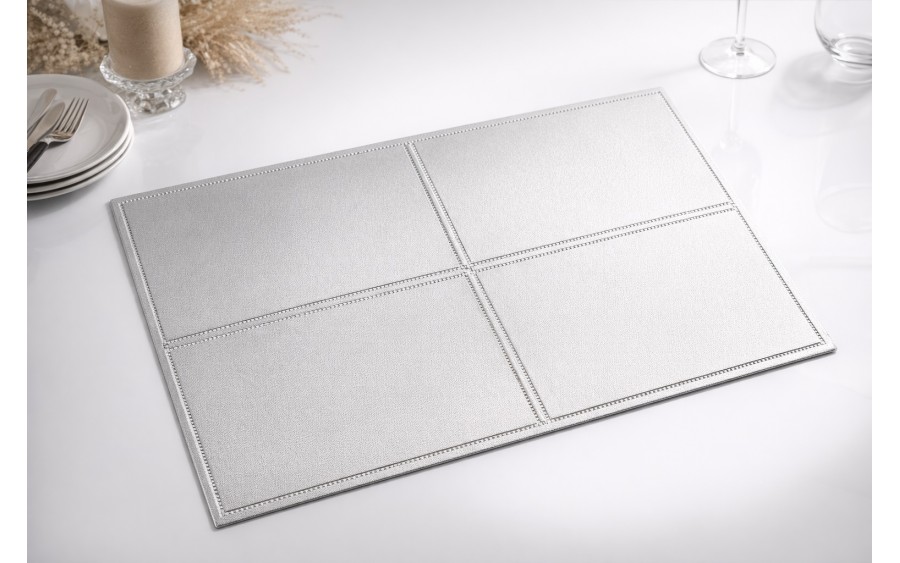 Mata stołowa 45x30 cm Srebrna 21302 Dajar