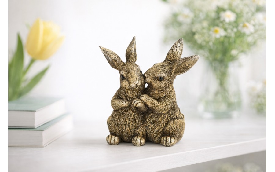 Figurka dekoracyjna Zajączki 15 cm GJ0049