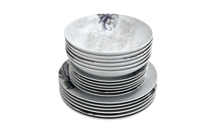 Komplet talerzy dla 6 osób 18 el. Roma/Boss 9218 Magnolia