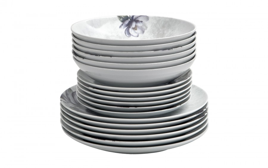 Komplet talerzy dla 6 osób 18 el. Roma/Boss 9218 Magnolia