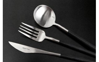 Sztućce Neo Black Inox 6/24 Belo Inox