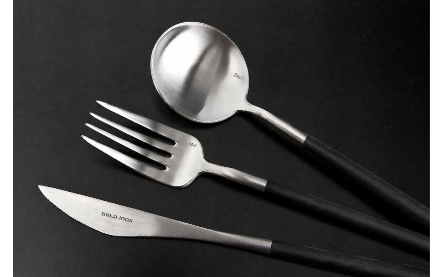 Sztućce Neo Black Inox 6/24 Belo Inox