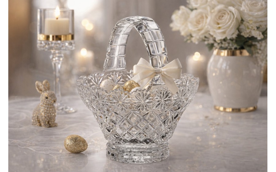 Salaterka kryształowa 20,5 cm koszyczek Daisy