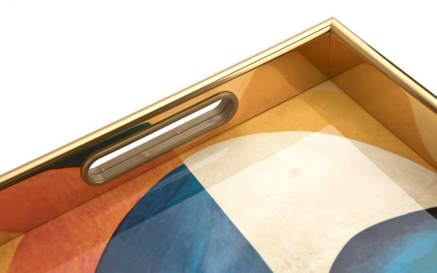 Taca dekoracyjna 45x32x4 cm duża kolorowa Twarz 172013