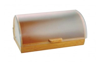 Chlebak drewniany 39x28x18,5 Gordon z plastikową pokrywą AMBITION