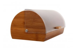 Chlebak drewniany 39x28x18,5 Gordon z plastikową pokrywą AMBITION