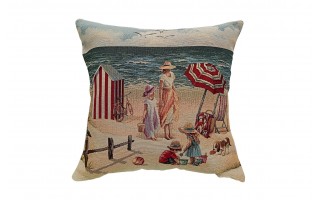 Poszewka dekoracyjna 45x45 cm Plaża Gobelinowa Premium