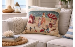 Poszewka dekoracyjna 45x45 cm Plaża Gobelinowa Premium
