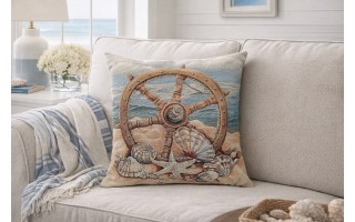 Poszewka dekoracyjna 45x45 cm Morze Gobelinowa Premium