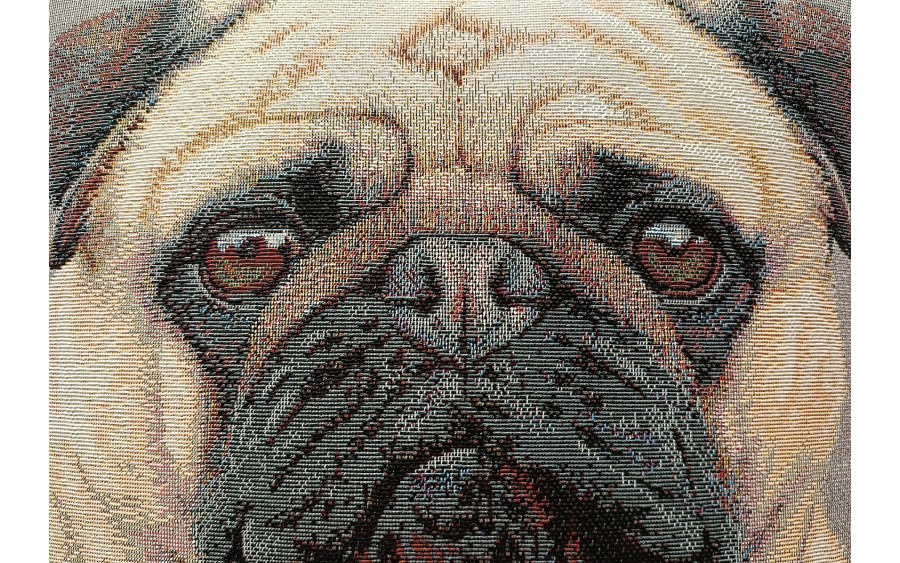 Poszewka dekoracyjna 45x45 cm Mops Gobelinowa Premium