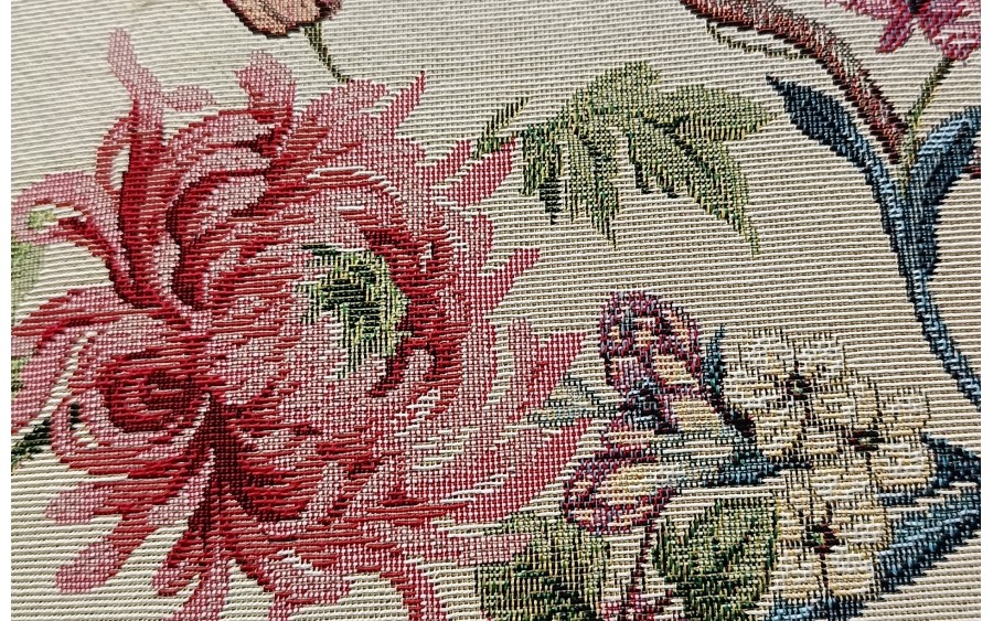 Poszewka dekoracyjna 45x45 cm Kwiaty gałązki Gobelinowa Premium