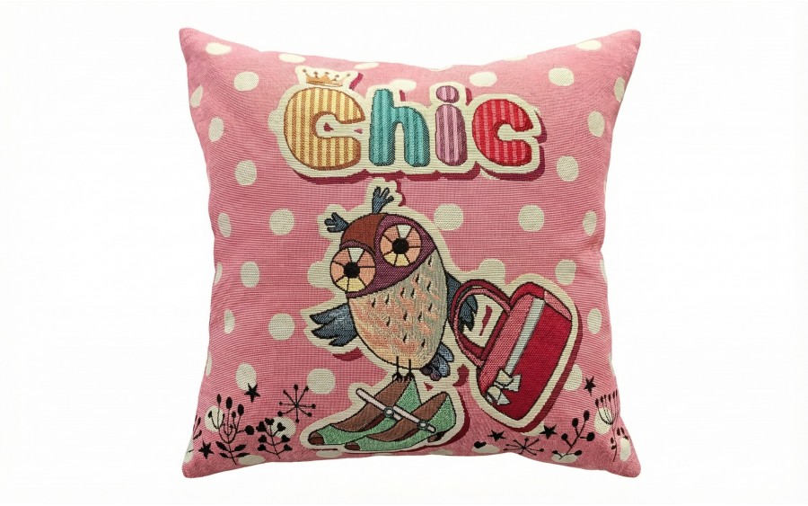 Poszewka dekoracyjna 45x45 cm Sowa-Chic Gobelinowa Premium