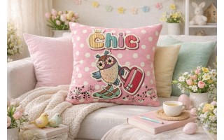 Poszewka dekoracyjna 45x45 cm Sowa-Chic Gobelinowa Premium