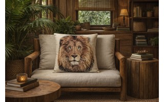 Poszewka dekoracyjna 45x45 cm Lew Gobelinowa Premium