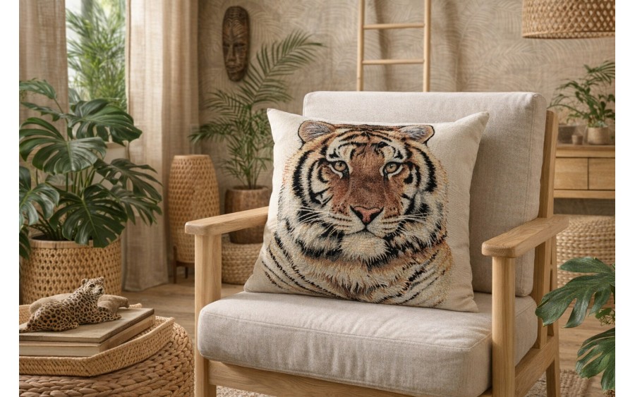 Poszewka dekoracyjna 45x45 cm Tygrys Gobelinowa Premium