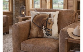 Poszewka dekoracyjna 45x45 cm Koń Gobelinowa Premium