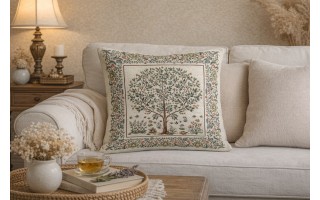 Poszewka dekoracyjna 45x45 cm Drzewo Życia Gobelinowa Premium