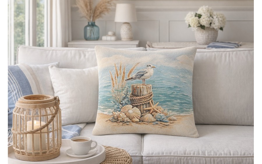Poszewka dekoracyjna 45x45 cm Mewa Gobelinowa Premium