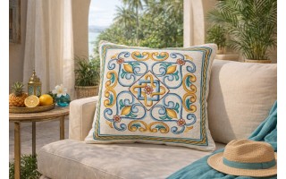 Poszewka dekoracyjna 45x45 cm Lima Gobelinowa Premium Zamek