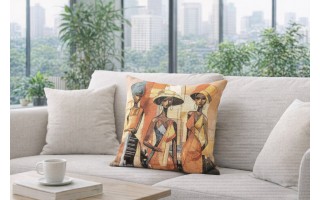 Poszewka dekoracyjna 45x45 cm Kobiety 6220 Gobelinowa Premium