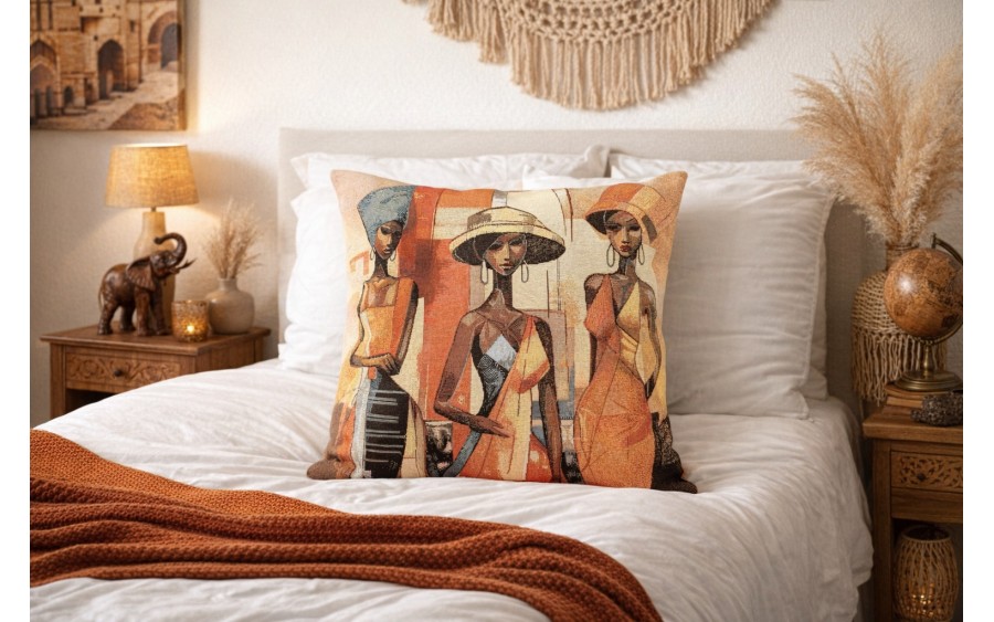 Poszewka dekoracyjna 45x45 cm Kobiety 6220 Gobelinowa Premium