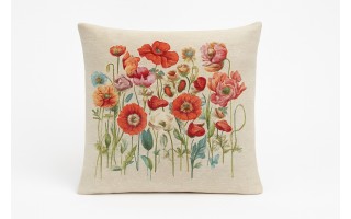 Poszewka dekoracyjna 45x45 cm Maki Gobelinowa Premium