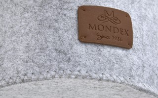 Kosz filcowy dekoracyjny 20x20x20 cm AMPARO 7126 MONDEX szary z trawą morską