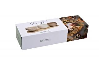 Zestaw 3 miseczek z deską do serwowania 4 el.