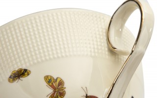 Komplet 2 filiżanek 260 ml + spodki Motylki