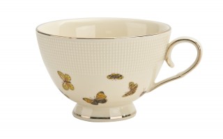 Komplet 6 filiżanek 260 ml + spodki Motylki