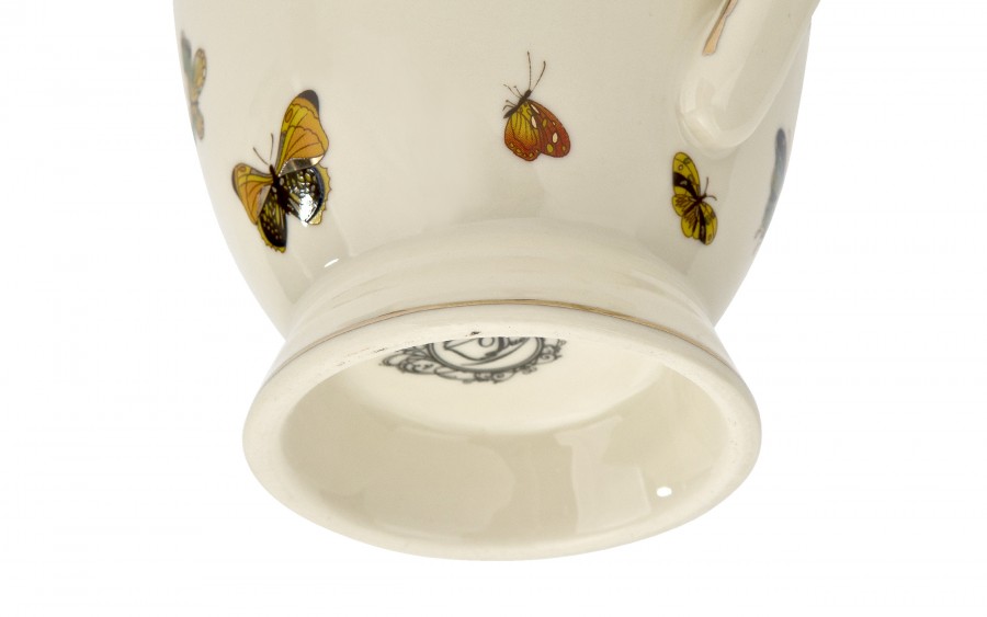 Kubek porcelanowy 400 ml z zaparzaczem Motylki