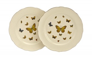 Komplet 2 talerzy deserowych 20,5 cm Motylki