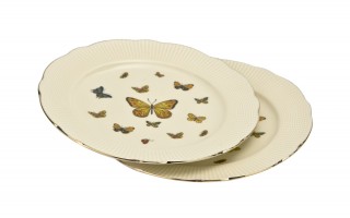 Komplet 2 talerzy deserowych 20,5 cm Motylki