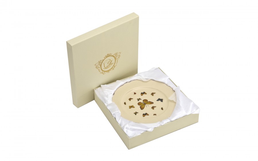 Komplet 2 talerzy deserowych 20,5 cm Motylki