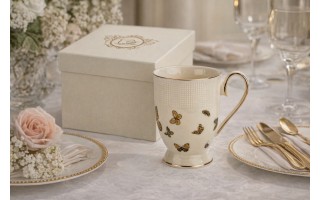 Kubek porcelanowy 400 ml Motylki
