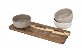 Zestaw 3 miseczek z deską do serwowania 4 el. 7303