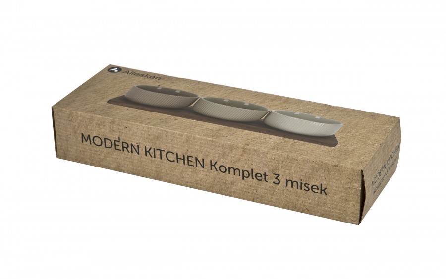 Zestaw 3 miseczek z deską do serwowania 4 el. 7303