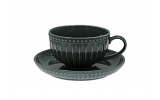 Filiżanka 250 ml ze spodkiem MOSAIQUE OLIVE