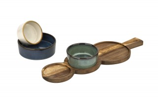 Zestaw 3 miseczek z deską do serwowania 4 el. 7341