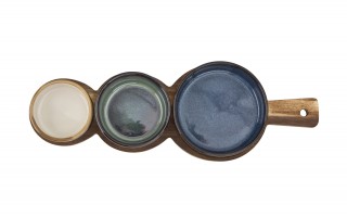 Zestaw 3 miseczek z deską do serwowania 4 el. 7341